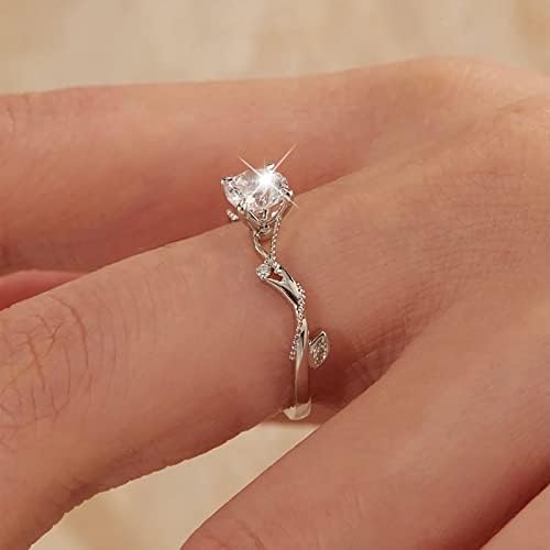 2023 זירקוניה לנשים בלינג טבעת יהלום מעורבות טבעת נישואין