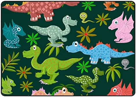 שטיחים גדולים של ילדים גדולים רכים משתלת רכה זחילה תינוקת משחקת מחצלת שטיח אזור יער דינוזאור צבעוני לחדר חדר