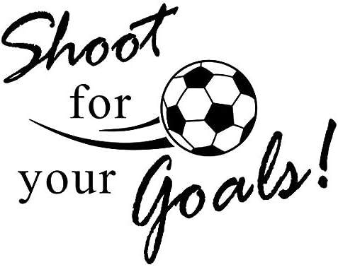 Boodecal Shoot עבור המטרות שלך פוסטר כדורגל פוסטר ציטוטים מדבקות מדבקות קיר למתנות ליום הולדת לתינוקות לילדים לילדים חדר