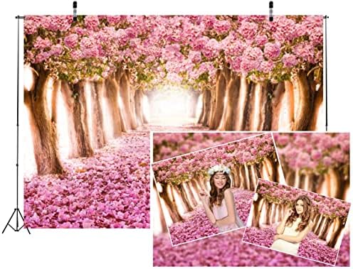 Loccor 9x6ft אביב רקע ורוד עץ גן עץ לגן לילדים מבוגרים