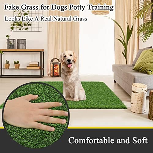 דשא מלאכותי לכלבים, מזויף דשא טוף לכלבים להשתין על, מקצועי כלב דשא מחצלת, לשימוש חוזר כלב דשא עם חורי ניקוז,