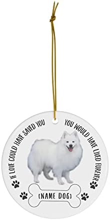 שם מותאם אישית אמריקאי אסקימו כלב מתנות לכלבים לבנים 2023 קישוטים לעץ חג המולד - אם האהבה הייתה יכולה להציל