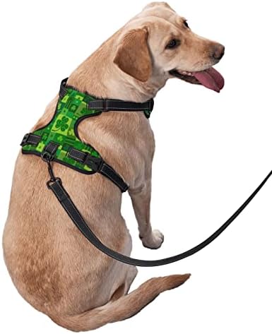 רתמת כלבים סנט פטריק צבעים ירוקים מחמד חיית מחמד מתכווננת רתמות אודות קטנות