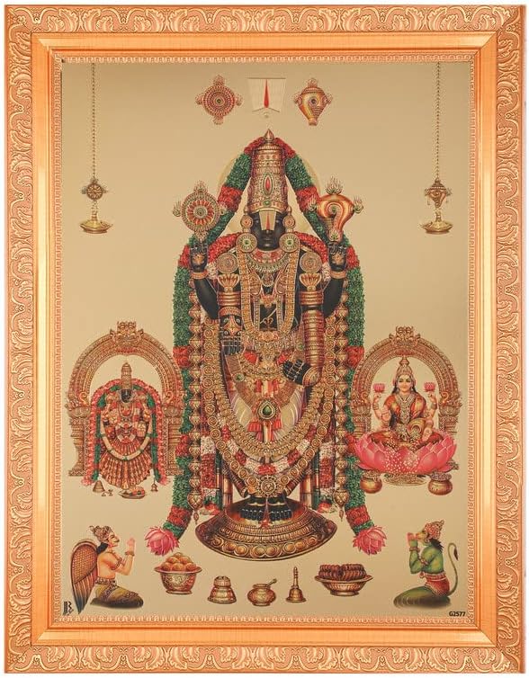 סוחרי BM Thayar Perumal Lakshmi צילום נייר כסף זהוב יפה ביצירות אמנות מסגרת מוזהבת או מתנות חמירת בית
