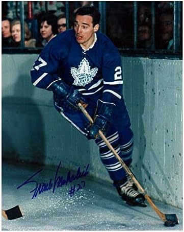 פרנק מהוביץ 'חתום על עלים מייפל טורונטו 8 x 10 צילום - 70548 - תמונות NHL עם חתימה