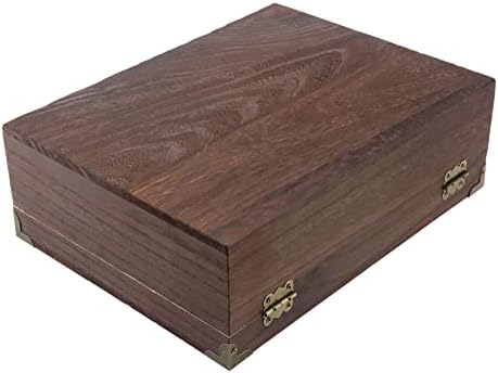 קופסת עץ עתיקה עתיקה עם מכסה צירים מלבן גדול קופסת אחסון מעץ קופסת מזכרת קופסת עץ דקורטיבית למלאכות, תחביבים, מתנות ותכשיטי