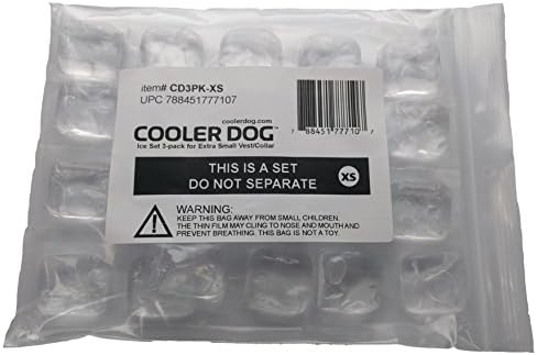 סט קרח החלפת Coolerdog עבור אפוד קירור כלבים קריר יותר וצווארון X-SMALL