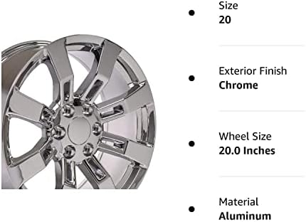 OE Wheels LLC 20 אינץ 'חישוקים בכושר לפני 2019 סילברדו סיירה לפני 2011 טאהו פרברי יוקון אסקאלדה CA82 20x8.5 הולנדר