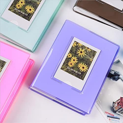LiruxUn 64 Pocket Jelly Series שקוף מיני אלבום צילום הכנס אלבום צילום אלבום קלפים ספר 3 אינץ 'מתנה