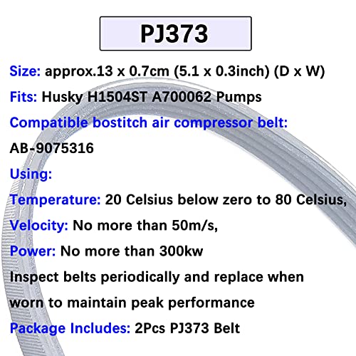 Homhelar 2 חבילה PJ373 חגורת החלפה למדחס אוויר האסקי
