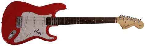 אדם סנדלר חתם על חתימה בגודל מלא מכונית מירוץ אדום פנדר סטרטוקסטר גיטרה חשמלית עם אימות ג'יימס ספנס JSA - Saturday