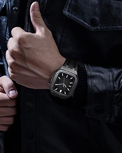 מארז מתכת מגן צבאי AMALL לסדרת Apple Watch 7 SE 6 5 4 רצועת סיליקון פגוש אטום הלם 45 ממ 44 ממ אביזרי ערכת שעון