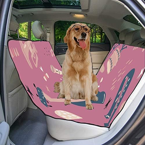 מותאם אישית נמוך תוף יד-צבוע אמנות אתני הדפסת רכב מושב מכסה לכלבים עמיד למים החלקה עמיד רך לחיות מחמד רכב מושב כלב רכב