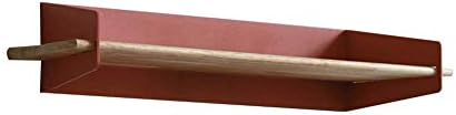 PIBM פשטות מסוגננת מדף קיר רכוב מדפים צפים מדפים ברזל אמנות עץ מוצק מדף ספרים עציץ אחסון צמח מלבן שמור שטח,