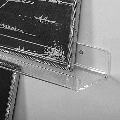 XINFENG 3 חבילה משרדי ביתי ספרים מדף אחסון תמונה איסוף קיר אקרילי מדף צף צף מדף צף אקריליק/מארגן תצוגה רכוב על קיר