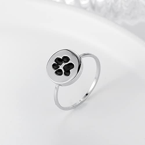 לונגליטר כלב טבעת אישית מותאם אישית הדפסת שרשרת לחיות מחמד שרשרת בזיכרון של כלב מחמד זיכרון תכשיטי זיכרון תכשיטי טבעת לחיות