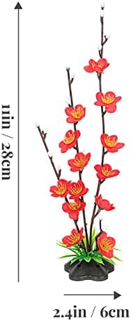 Upkoch 2 pcs פרחים מלאכותיים סושי צלחת קישוטים בסגנון יפני סושי סשימי הגשה קישוטי צלחת למטבח עיצוב שולחן מסעדות אדום אדום