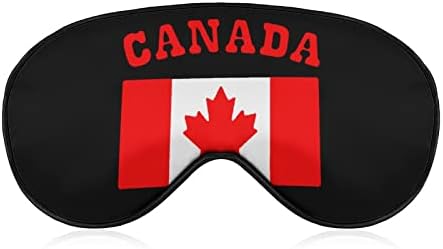מצחיק קנדה קנדה דגל מייפל מסיכת שינה רכה מכסה עיניים לכיסוי עיניים ישן בלוקים מושלמים אור עם רצועה מתכווננת