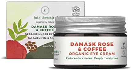 Saheli Damask Rose & Coffee Under Cream, 5 גרם, קרם עיניים עשיר בקפאין לעיגולים כהים, קווים עדינים ועיניים תחת עיניים