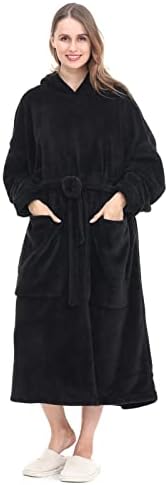 קפוצ'ון שמיכה לביש Aolige שמיכות סווטשירט מטושטשות גדולות מדי עם 2 כיסים ושרוולים קדמיים גדולים למבוגרים, נשים, גברים,