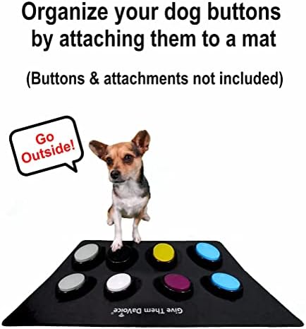 מחצלת כפתור כלבים של Davoice עם נקודות מעגל דבק עצמי ונקודות לולאה לכפתורי תקשורת כלבים, כפתורי כלבים ללוח