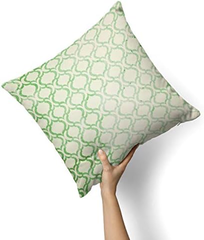 IIROV ירוק בועה דפוס מורוקאן - עיצוב בית דקורטיבי בהתאמה אישית מכסה כרית לזרוק מקורה או חיצוני לספה, מיטה או