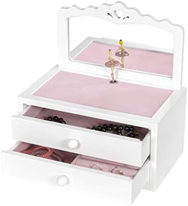 Mele & Co Kelby's Girl's Musical Ballerina Box בגימור לבן