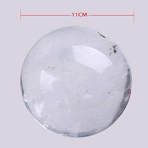 כדור קריסטל פנג'ג'יי-אבן גולמית לבנה טבעית טבעית כדור בדולח ביד, אנטי-קרינה קישוט פשוט ואלגנטי, מתאים לקישוט