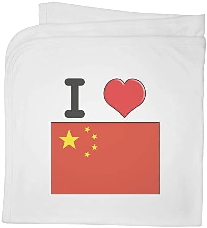 Azeeda 'אני אוהב את סין' שמיכה / צעיף כותנה כותנה