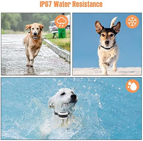 גדר כלבים אלחוטית מערכת הכלה לחיות מחמד חשמלית, טווח בקרה 100 עד 990 רגל, אפקטיבי בטוח, צווארון אימוני רטט והלם, מקלט צווארון