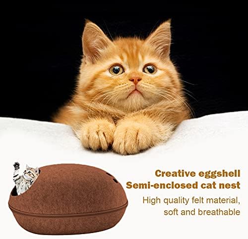 ולנוטה הרגיש חתולי מיטה לנשימה מקורה להסרה חצי סגור מלונה קן נשלף ביצת מעטפת בצורת רחיץ הרגיש חתול מיטות