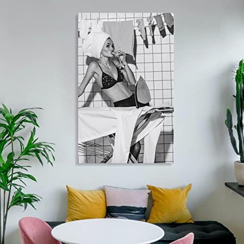 פוסטר לצילומי אמנות מודרני נשים שותות והיותו פוסטר צילום כביסה כרזות מינימליסטיות פוסטרים קיר קיר הדפסים לאמנות