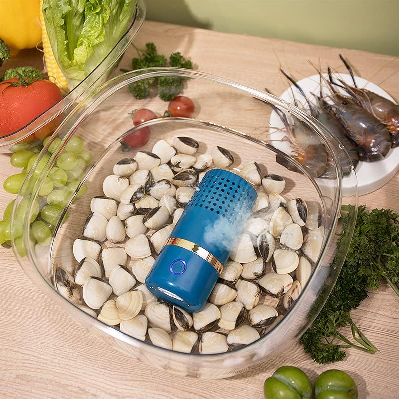 מכונת ניקוי פירות וירקות של Baihogi, מטהר מזון נייד עם בסיס טעינה USB לניקוי פירות, ירקות, בשר וכלי שולחן