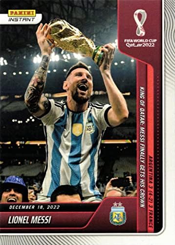 2022 PANINI MINTANTINITIN FIFA גביע העולם קטאר 118 LIONEL MESSI CARD CARD ארגנטינה - WINS 2022 גביע העולם