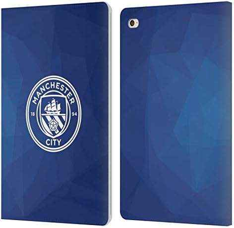 עיצובים של תיק ראש מורשה רשמית מנצ'סטר סיטי איש סיטי FC שחור לבן מונו תג עור גיאומטרי ספר ארנק מארז תואם ל- Apple iPad Mini