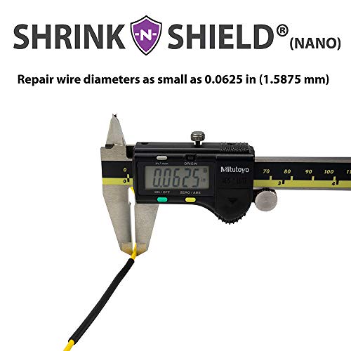 Shrink -N -Shield - 2: 1 - EMI מגן על צינור כיווץ חום עם חוט קרקע - קוטר 0.125 - 12 אורך