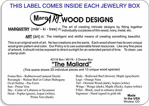 קופסת עץ ארט מאלארד - ארהב בעבודת יד - איכות ללא תחרות - ייחודית, אין שניים זהים - יצירה מקורית של אמנות עץ. מתנת