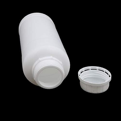 X-DREE 5 PCS 17OZ HDPE פלסטיק לבן ניתן למילוי צנצנת אחסון פה צנצנת בקבוק בקבוק (5 יחידות 17OZ HDPE Plástico