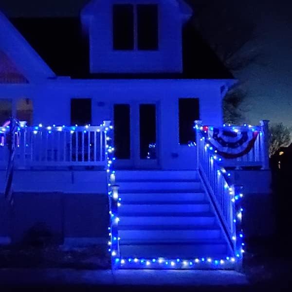 Weillsnow 33ft 100 אורות חג מולד LED, תקע חיבור 8 מצבי נצנוץ אורות פנימיים חיצוניים לקישוטי גן חתונה של עץ חג המולד