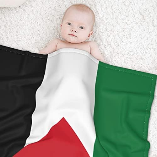 דגל פלסטיני שמיכה לתינוק 30 x 40 באולטרה פעוטות רכה שמיכת תינוק סיעודית שמיכה לילדים שמיכות מיטות