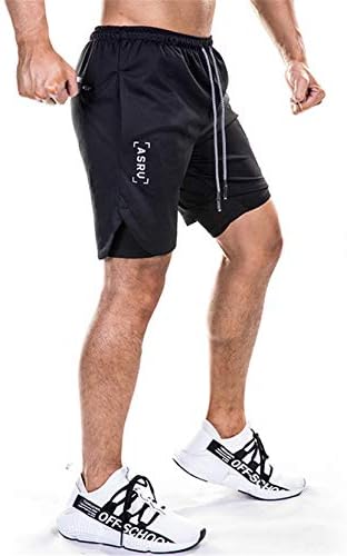 מכנסי ספורט מזדמנים לגברים יבשים במהירות עם כיסים לאימון ריצת אימון מכנסיים קצרים