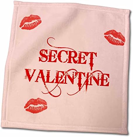 3 דרוז ולנטיין סודי, אותיות אדומות עם שפתיים נשיקה אדומות - מגבות