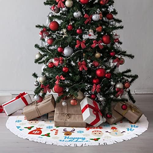 חצאית עץ Chirstmas מחצלת עץ חג המולד חג המולד עם קישוט הבית של מסיבת חג ציצית 30 × 30