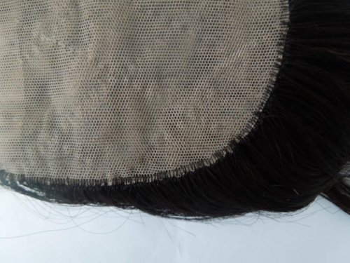 44 משי בסיס תחרה סגירת 18 פרואני שיער רמי שיער טבעי בעבודת יד גוף גל טבעי צבע לא מעובד שיער יכול להיות צבוע
