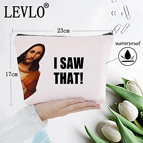 Levlo ישו ציטוט ציטוט קוסמטיק איפור ישו מתנה בדיחה תנכית ראיתי שישוע נוצרי מרכיב שקית רוכסן שקית ישו סחורה