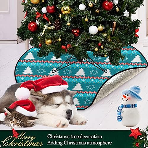 דפוס חג המולד של ויססוני עם עצי אורן ופתית שלג מחצלת עץ חג המולד עץ עמיד למים עמדת מחצלת מגן רצפה סופג עץ עץ