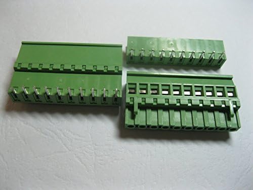 40 יחידות נתקעים סוג זווית 12 דרך/פין המגרש 5.08 ממ בורג מסוף בלוק מחבר ירוק צבע 2 יחידות-5.08-2 יחידות