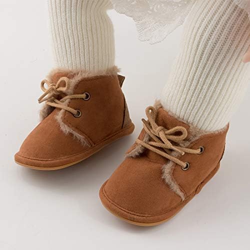 מגפי תינוקות של תינוקות נעליים נעליים נעליים נעליים תינוק פליס רירית פרווה נעימה מגפי קרסול חורמים מגפי