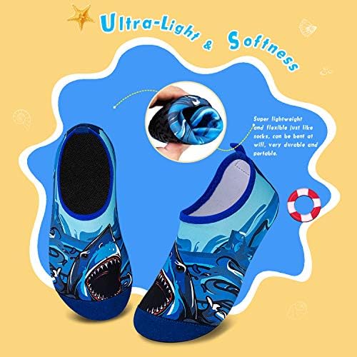 Watelves נעלי מים לילדים בנות בנים פעוטות ללא החלקה גרבי אקווה יבש מהיר להליכת שחייה בחוף