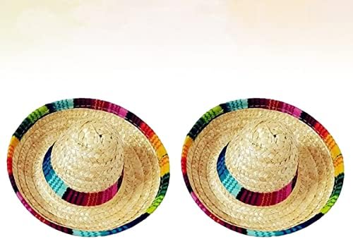 כובע מסיבות של אברפאן כובע מצחיק כובע מקסיקו שיער דפוס חיות מחמד ציוד קש קש חישוקים מקסים